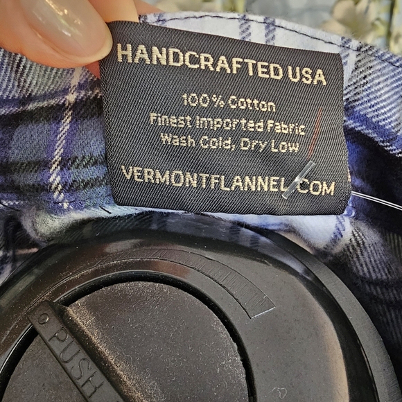 The Vermont Country Store Blue Plaid Button-Up Night Gown - Picture 11 of 12